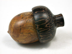 LV-2261 Nargusta Burl & Black Palm Acorn Jewelry, Ring Box, Pill Box, Trinket Box-SCREW CAP