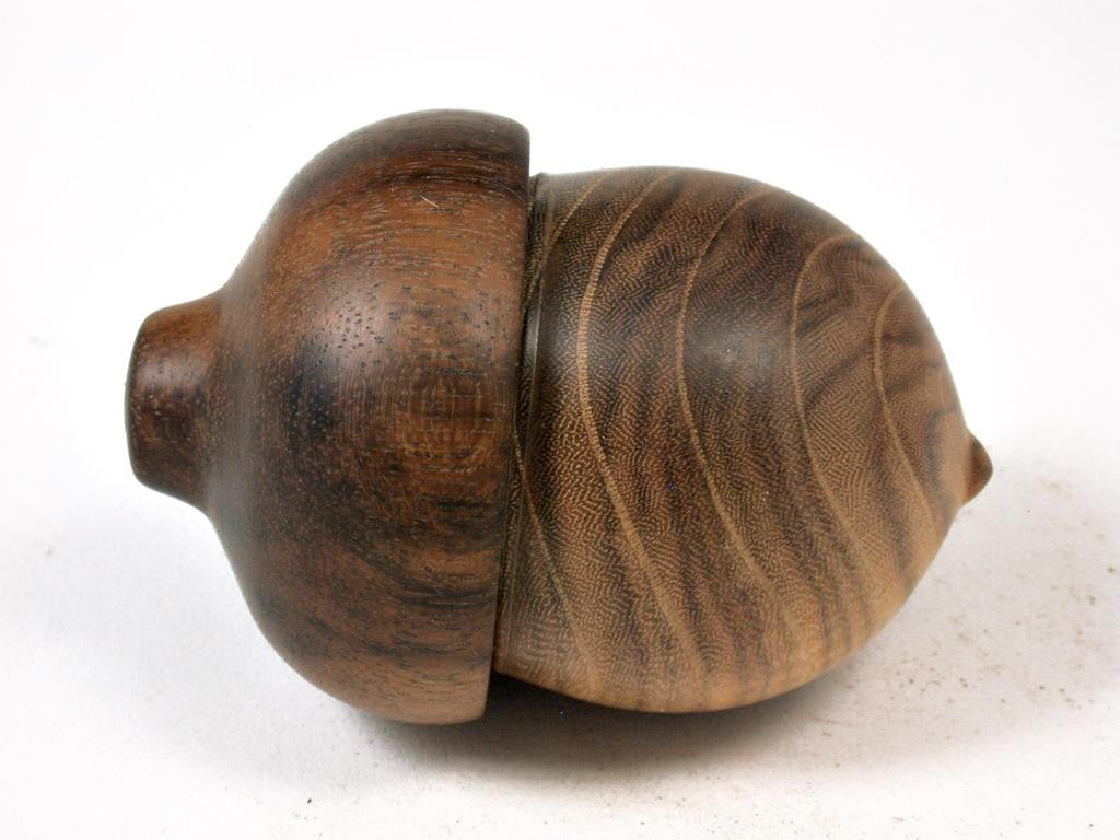 LV-2735 Chinese Pistachio & Greenheart Acorn Jewelry, Ring Box, Pill Box-SCREW CAP