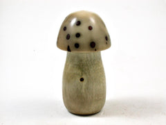 LV-3009 Holly & Raphia Palm Nut Mushroom Box, Pill Box, Secret Compartment-THREADED