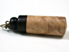 LV-3007 Black Locust Burl & Ebony Pendant Box, Pill Holder, Snuff Box-SCREW CAP