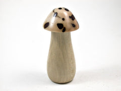 LV-3103 Holly & Raphia Palm Nut Mushroom Box, Pill Box, Secret Compartment-THREADED