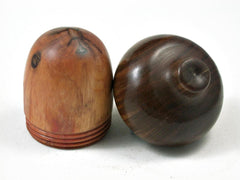LV-3018 Raja Kayu with Lignum Vitae Acorn Wooden Pill Holder, Ring Box, -SCREW CAP