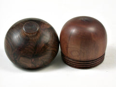 LV-3012 Manzanita & Tamboti Acorn Wooden Pill Holder, Ring Box, -SCREW CAP