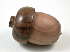 LV-3130 Dogwood & Tamboti Acorn Pill Box, Jewelry, Engagement Ring Box-SCREW CAP