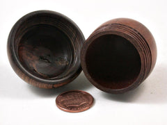 LV-3012 Manzanita & Tamboti Acorn Wooden Pill Holder, Ring Box, -SCREW CAP
