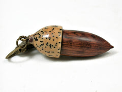 LV-2934 Acorn Pendant Box, Cremation Jewelry from Snakewood & Palm Nut-SCREW CAP