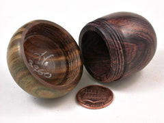 LV-2960 Camatillo & Vera Wooden Acorn Ring Box, Keepsake, Jewelry Box-SCREW CAP
