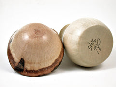 LV-3145 Holly & Live Oak Wooden Mushroom Trinket Box, Pill, Jewelry Box-THREADED
