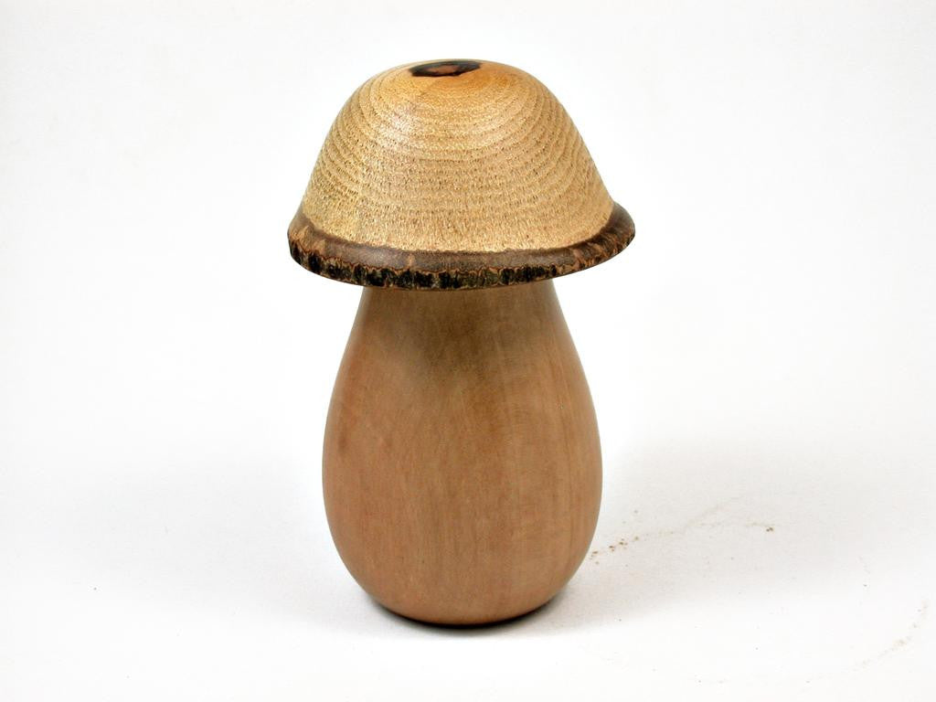 LV-2881 Ivorywood & Wisteria Threaded Wooden Mushroom Box