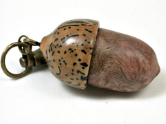 LV-2938 Acorn Pendant Box, Compartment Jewelry from Papaturro Burl & Palm Nut-SCREW CAP