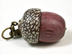 LV-2947 Acorn Pendant Box, Cremation Jewelry from Purpleheart & Betel Nut-SCREW CAP