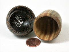 LV-2944 Wooden Acorn Jewelry, Ring Box, Pill Box from Verawood & Black Palm-SCREW CAP
