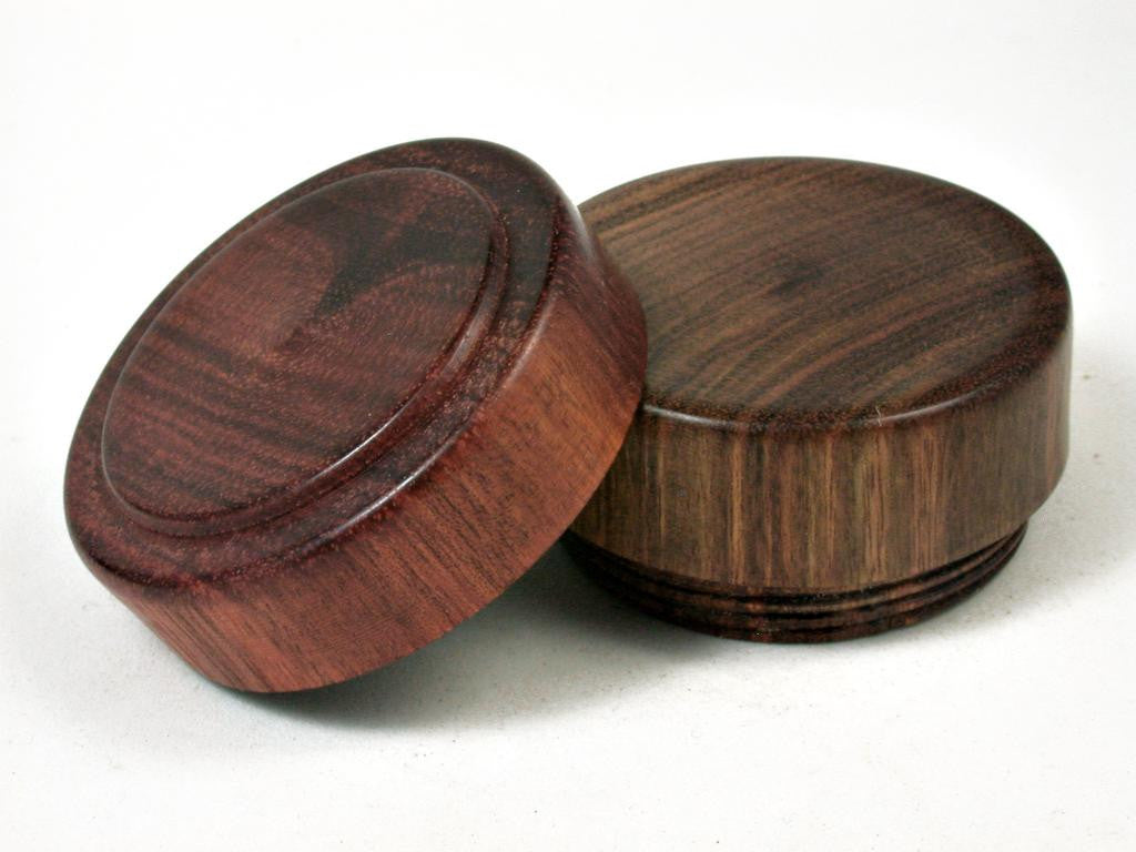 LV-2852 Satin & Chechen Flat Pill Box, Ring Holder, Jewelry Box-SCREW CAP