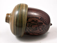 LV-2823 Camatillo Rosewood & Verawood Acorn Jewelry, Ring Box, Pill Box-SCREW CAP