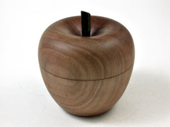LV-2691 Apple Wood & Ebony Stem Wooden Apple Threaded Box-SCREW CAP