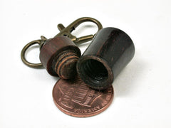 LV-1265 Compartment Pendant, Bag Charm, Compartment Jewelry Camatillo & Lignum Vitae-SCREW CAP