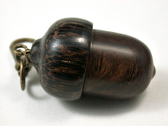 LV-3067 Desert Ironwood & Black Palm Acorn Box, Pill Holder, Compartment Pendant-SCREW CAP