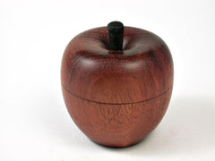 LV-2819 Wooden Apple Threaded Box Made from Satine & Ebony-SCREW CAP