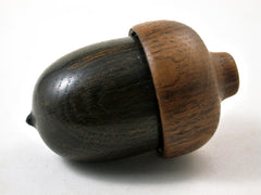 LV-3169 Ancient English Bog Oak & Brown Oak Wooden Acorn Box, Jewelry Box-SCREW CAP