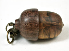 LV-2869 Acorn Pendant Box, Pill Fob Chittum Wood & Brown Ebony-SCREW CAP