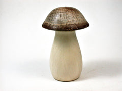 LV-2952 Holly & Live Oak Wooden Mushroom Trinket Box, Pill, Jewelry Box-THREADED