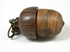 LV-2869 Acorn Pendant Box, Pill Fob Chittum Wood & Brown Ebony-SCREW CAP