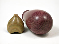 LV-2892 Purpleheart & Verawood Eggplant Trinket Box, Needle Case, Jewelry Box-THREADED