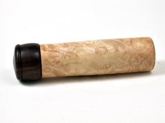 LV-2678 Box Elder Burl & Ironwood Slim Box, Toothpick Holder, Needle Case-SCREW CAP