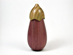 LV-2892 Purpleheart & Verawood Eggplant Trinket Box, Needle Case, Jewelry Box-THREADED