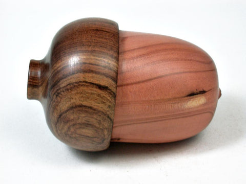 LV-2943 Wooden Acorn Jewelry, Ring Box, Pill Box from Red Cedar & Tamboti-SCREW CAP