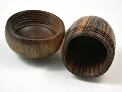 LV-3139 Bocote & Greenheart Acorn Pill Box, Jewelry, Engagement Ring Box-SCREW CAP