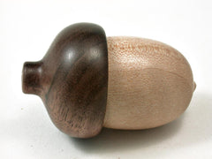 LV-2830 Maple & Walnut Acorn Ring Box, Pill Box-SCREW CAP