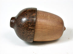 LV-2752 Hawaiian Sandalwood & Coconut Palm Acorn Jewelry Box, Pill Box, Trinket Box-SCREW CAP