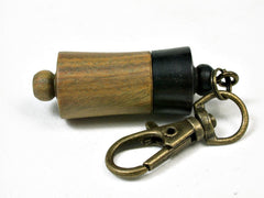 LV-2875 Compartment Pendant, Bag Charm, Cremation Jewelry Verawood & Ebony-SCREW CAP