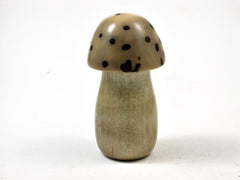 LV-3009 Holly & Raphia Palm Nut Mushroom Box, Pill Box, Secret Compartment-THREADED