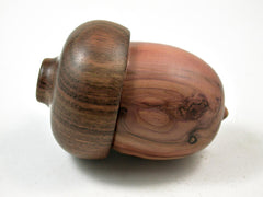 LV-3140 Aromatic Cedar & Chechen Acorn Pill Box, Jewelry, Engagement Ring Box-SCREW CAP