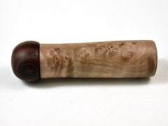 LV-2682 Maple Burl & Ironwood Slim Box, Toothpick Holder, Needle Case-SCREW CAP