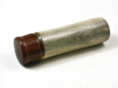 LV-3049 CA Buckeye & Lignum Vitae Slim Pill Box, Toothpick Holder, Needle Case-SCREW CAP