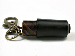 LV-3007 African Blackwood & Ironwood Pendant Box, Pill Holder, Prayer Box-SCREW CAP