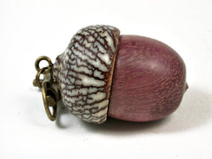 LV-2947 Acorn Pendant Box, Cremation Jewelry from Purpleheart & Betel Nut-SCREW CAP