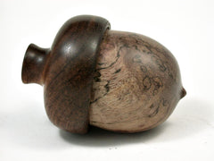 LV-2655 Papaturro Burl & Rosewood Acorn Jewelry, Pill , Trinket Box-SCREW CAP
