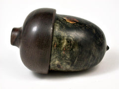 LV-2927 Acorn Box, Ring Box, Pill Box Buckeye Burl & Walnut-SCREW CAP