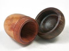 LV-3018 Raja Kayu with Lignum Vitae Acorn Wooden Pill Holder, Ring Box, -SCREW CAP