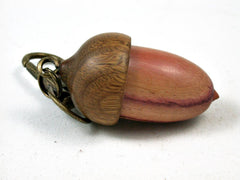 LV-2696 Acorn Pendant Box, Charm, Pill Holder from Masur Birch & Betelnut-SCREW CAP