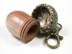 LV-3173 Manzanita & Betel Nut Acorn Pendant Box, Charm, Pill Holder-SCREW CAP