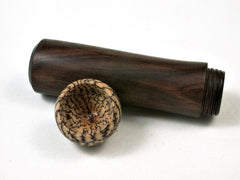 LV-2676 Mun Ebony & Betelnut Slim Box, Toothpick Holder, Needle Case-SCREW CAP