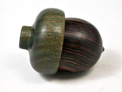 LV-2748 Camatillo Rosewood & Verawood Acorn Jewelry, Ring Box, Pill Box-SCREW CAP