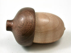 LV-2830 Maple & Walnut Acorn Ring Box, Pill Box-SCREW CAP