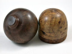 LV-2899 Wooden Acorn Jewelry, Ring Box, Pill Box from Redbud Burl & Black Walnut-SCREW CAP
