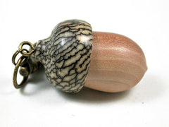 LV-3173 Manzanita & Betel Nut Acorn Pendant Box, Charm, Pill Holder-SCREW CAP